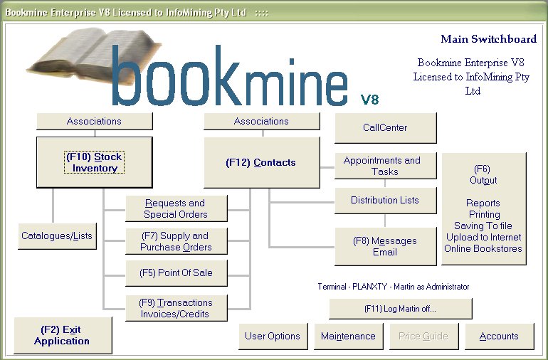 Bookmine - Main Switchboard